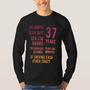37 Years Married Funny 37th Wedding Anniversary T-Shirt