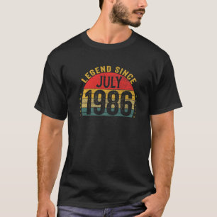 37 Years Old Birthday Legend Since July 1986 Gift T-Shirt