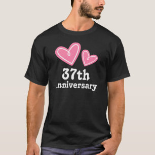 37th Anniversary Gift Hearts T-Shirt