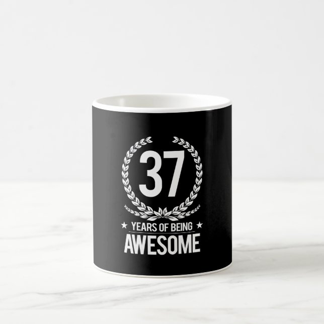 37th Birthday (37 Years Of Being Awesome) Coffee Mug (Center)