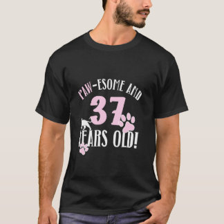 37th Birthday 37 Years Old Cat Mum Cat Lover Birth T-Shirt