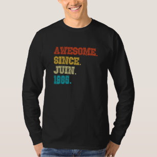 37th Birthday  Awesome Since February 1985 37 Year T-Shirt