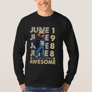 37th Birthday Bear Legends June 1988 37 Years Old T-Shirt