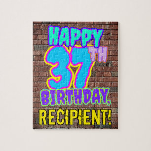 37th Birthday ~ Fun, Urban Graffiti Inspired Look Jigsaw Puzzle