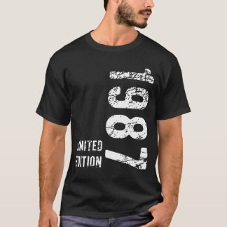 37th Birthday Gift 1987 Limited Edition 37 Years T-Shirt