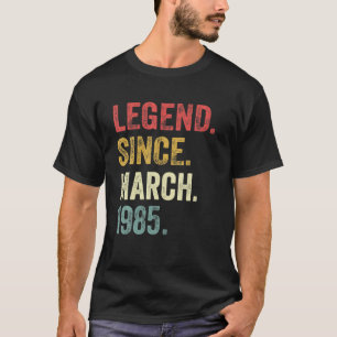 37Th Birthday Gifts 37 Years Old Legend Since Marc T-Shirt
