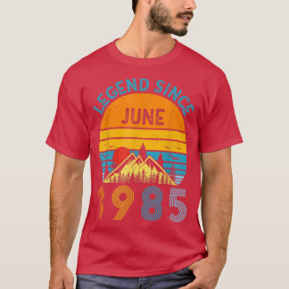 37th Birthday Gifts Idea Legend Since June 1985 37 T-Shirt
