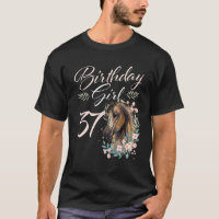 37th Birthday Girl Horse  37 Years Old Bday