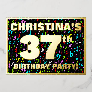 37th Birthday Party — Fun, Colourful Music Symbols