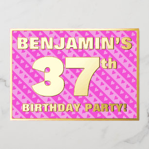 37th Birthday Party — Fun Pink Hearts and Stripes