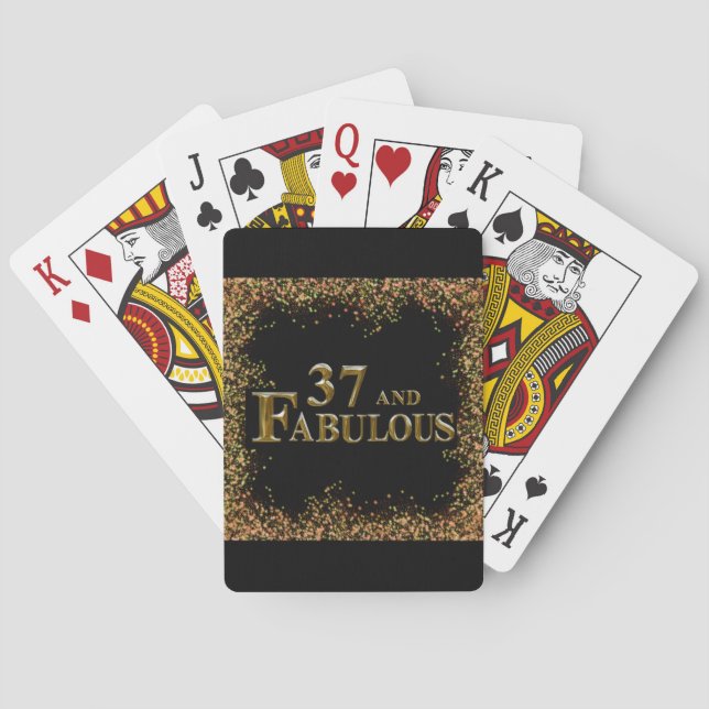 37th  Birthday  Playing Cards (Back)