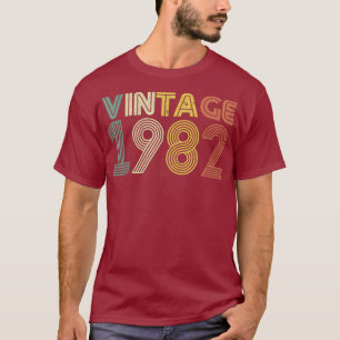 37th Birthday T Shirt Gift Vintage 1982  Men