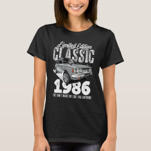 37th birthday Vintage Classic Car 1986 B day 37 ye T-Shirt