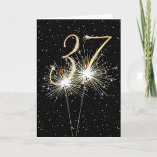 37th wedding anniversary sparklers card