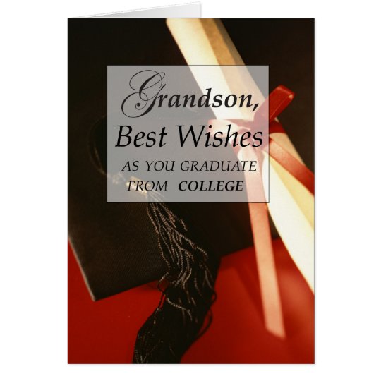 3839 Grandson College Graduation Card
