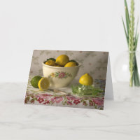 3856 Bowl of Lemons & Limes Birthday Card