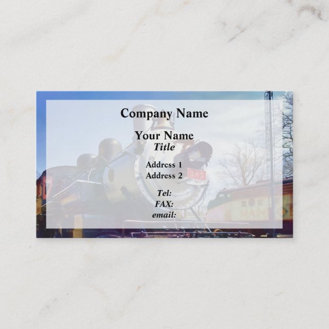 385 Steam Locomotive Business Card (Front)