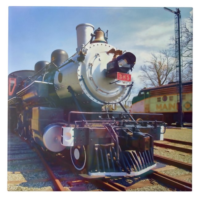 385 Steam Locomotive Tile (Front)