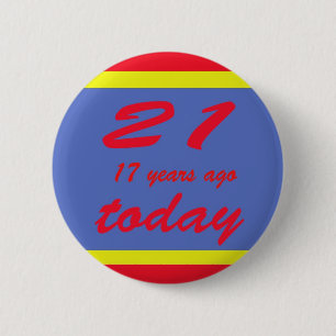 38 birthday 6 cm round badge