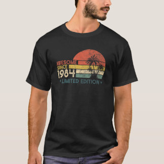 38 Birthday Gifts Awesome Since 1984 Limited Editi T-Shirt