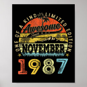 38 Limited Edition 1987 One Of A Kind November 38t Poster