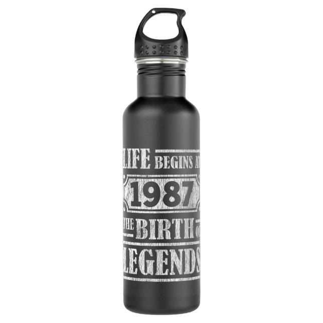 38 Year Old 1987 Birth Of Legend 38th Birthday 710 Ml Water Bottle (Front)