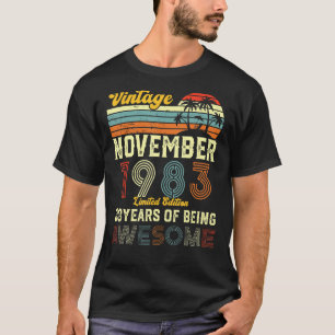 38 Year Old 38th Birthday Vintage November 1983 Me T-Shirt