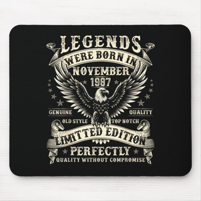38 Year Old Bday For Men 38th Birthday November 19 Mouse Mat (Front)