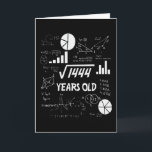 38 Year Old Bday Math Teacher 38th Birthday Gift Card<br><div class="desc">Celebrate birthdays with a clever twist! This funny math design uses equations and square roots to reveal the age, making it the perfect choice for math lovers, teachers, students, and geeks who enjoy a good nerdy joke. Great for milestone birthdays, classroom celebrations, or anyone who appreciates clever humour mixed with...</div>