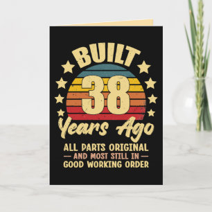 38 Years Ago All Parts Original 38th Birthday Invitation