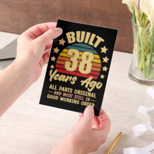 38 Years Ago All Parts Original 38th Birthday Vellum Invitations