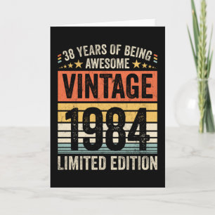 38 Years Of Being Awesome Vintage 1984 Card