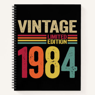 38 Years Old Gifts Vintage 1984 38th Birthday gift Notebook