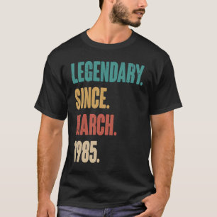 38 Years Old Vintage 1985 Birthday March 38th Deco T-Shirt