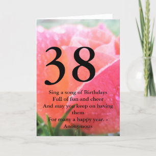 38th Birthday Card