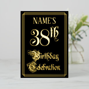 38th Birthday Party — Fancy Script & Custom Name