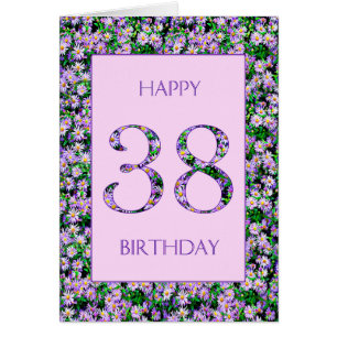 38th Birthday Purple Daisies