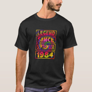 38th Birthday Tie Dye Decoration Legend Since Sept T-Shirt