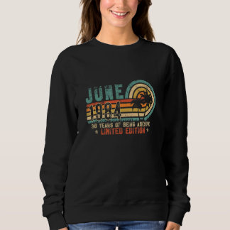 38th Birthday Vintage June 1984 Retro 38 Yrs Old B Sweatshirt