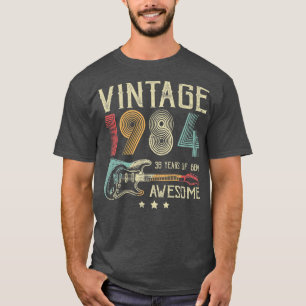 38th Birthday Womens Mens Vintage Awesome 1984 Gui T-Shirt