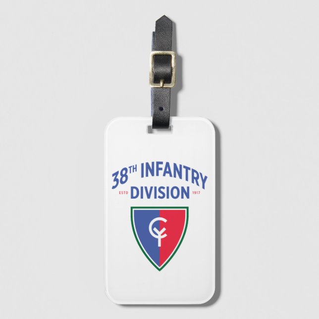 38th Infantry Division United States Military Luggage Tag (Front Vertical)