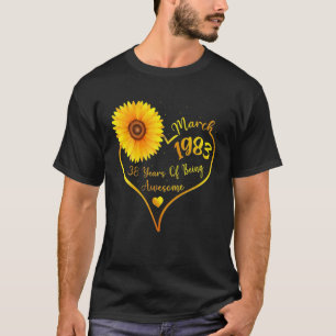 38Th March Birthday 1983 38 Years Old Gift Girls W T-Shirt