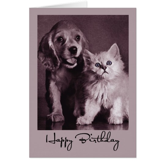 3915 Dog and Cat Birthday Card