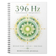 396 Hz Solfeggio Frequency Notebook – Release Fear