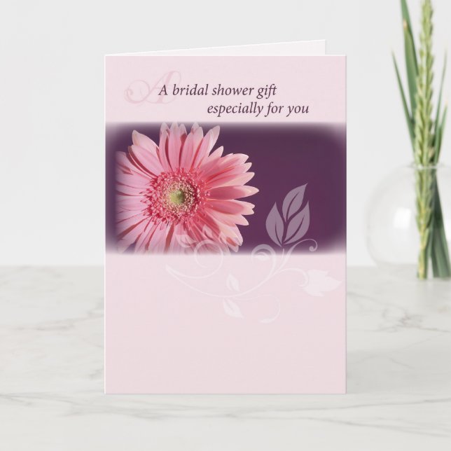 3981 Bridal Shower Gift Pink Daisy Invitation (Front)