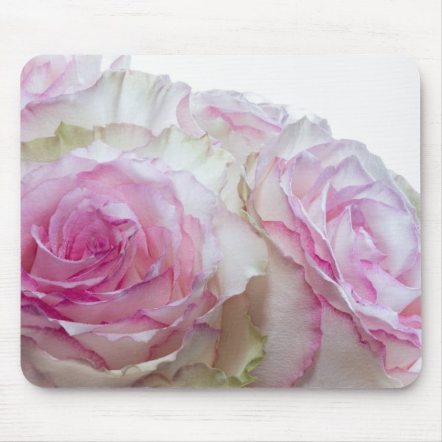 3998-Pink and White Roses Mouse Mat (Front)