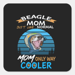 39 Beagle Mum Cooler Square Sticker