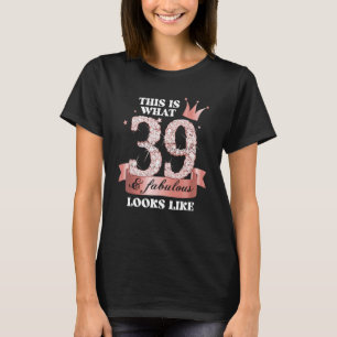 39 & Fabulous I Black Peach Party Group Candid Pho T-Shirt