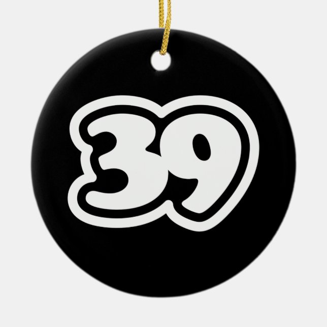 39 Japanese Slang Sankyu Ceramic Tree Decoration (Front)