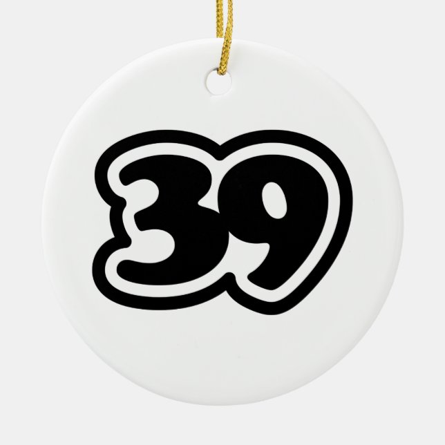 39 Japanese Slang Sankyu Ceramic Tree Decoration (Front)